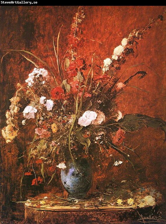 Mihaly Munkacsy Large Flower Piece